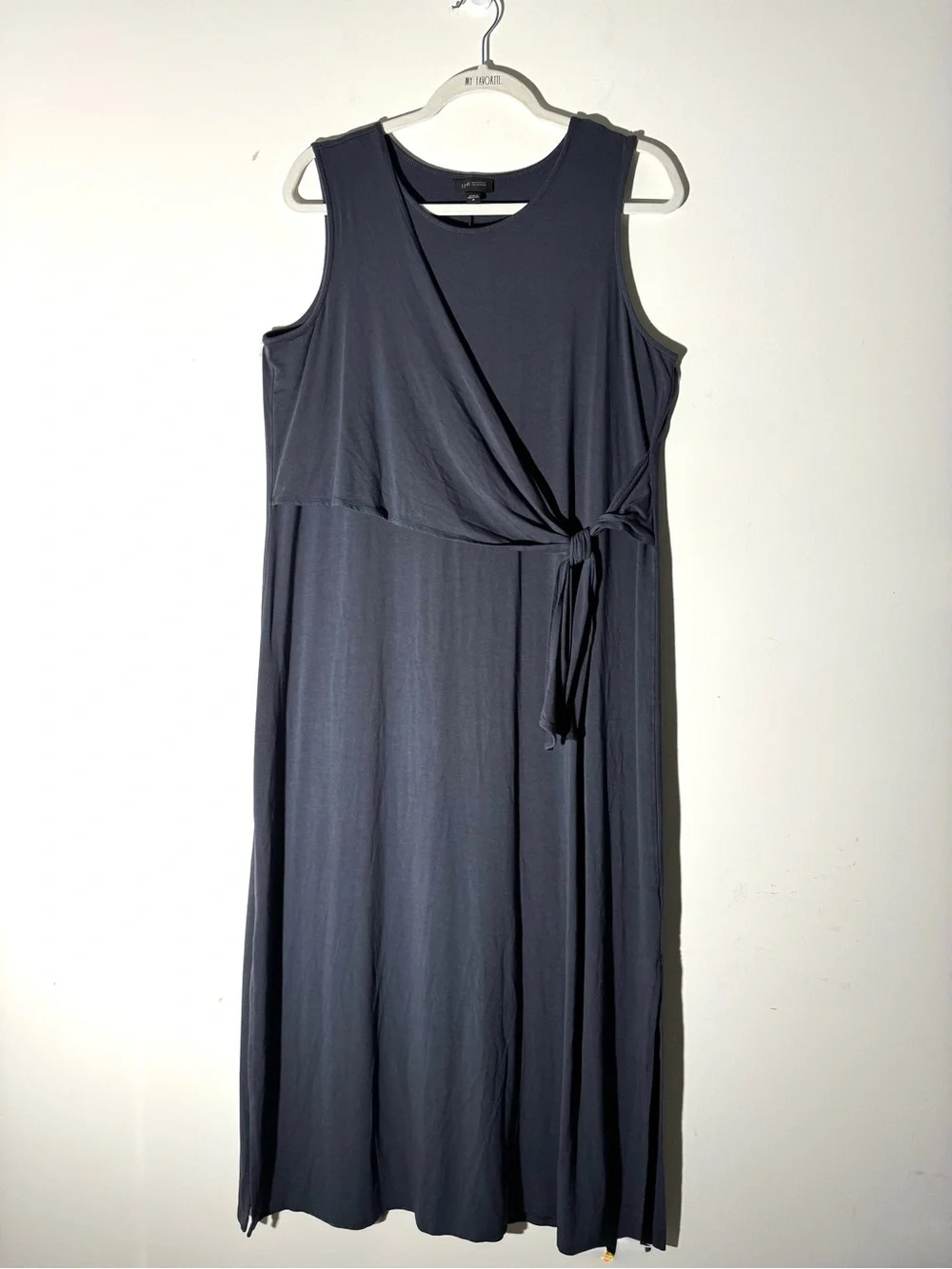 J. Jill Wearever Side Tie Sleeveless Maxi Dress Sz M Jersey knit